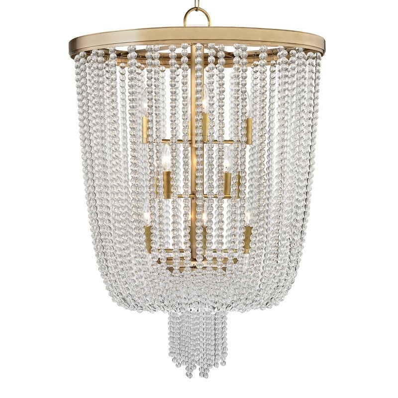 Hudson Valley 9026-AGB Royalton 12 Light Pendant, Aged Brass