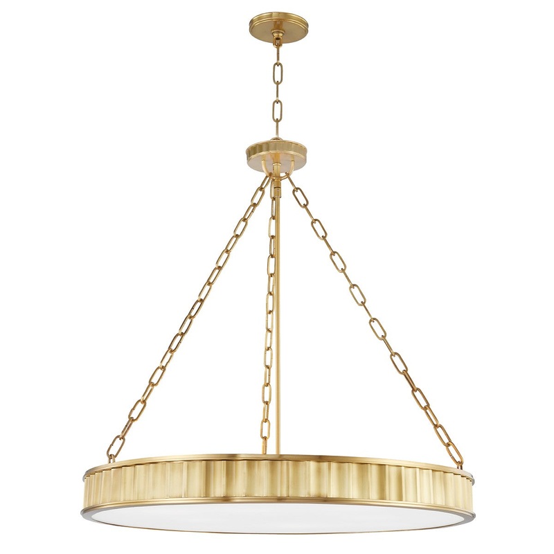 Hudson Valley 903-AGB Middlebury Eight Light Pendant, Aged Brass