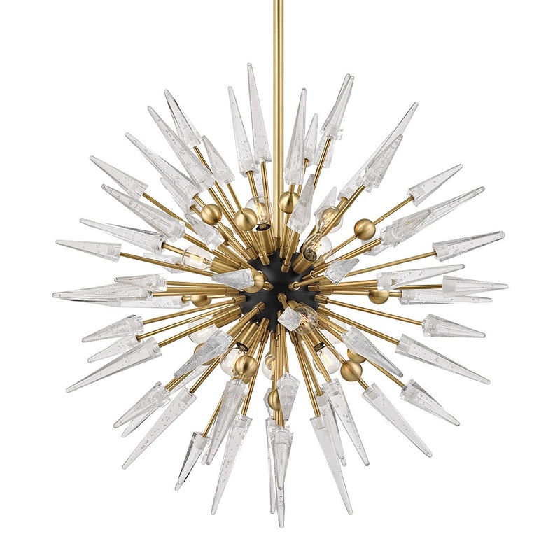 Hudson Valley 9032-AGB Sparta 12 Light Chandelier, Aged Brass