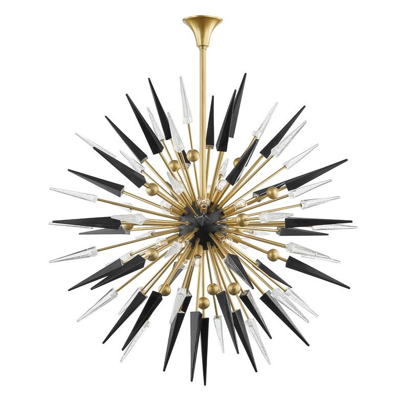 Hudson Valley 9047-AGB Sparta 18 Light Chandelier, Aged Brass