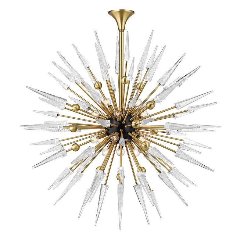 Hudson Valley 9048-AGB Sparta 18 Light Chandelier, Aged Brass