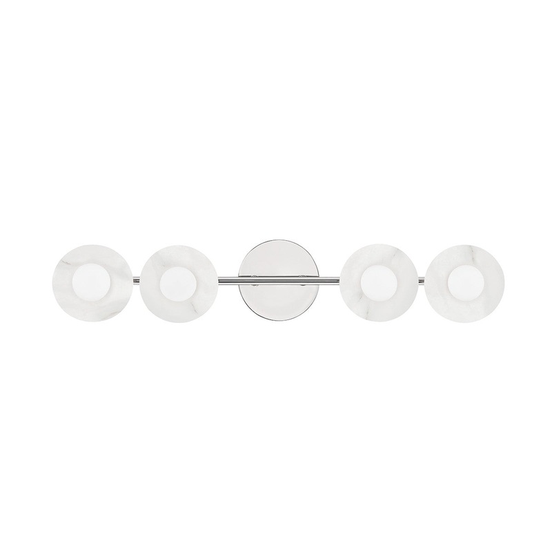 Hudson Valley 9204-PN Elmont Four Light Bath Bracket, Polished Nickel