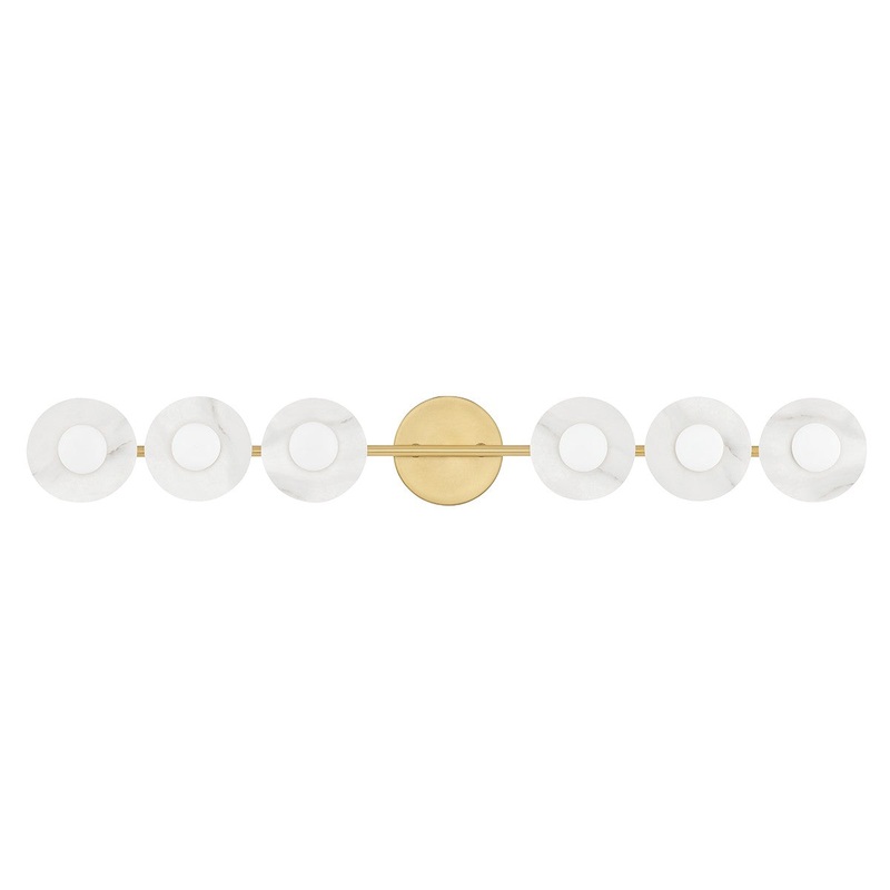 Hudson Valley 9206-AGB Elmont Six Light Bath Bracket, Aged Brass