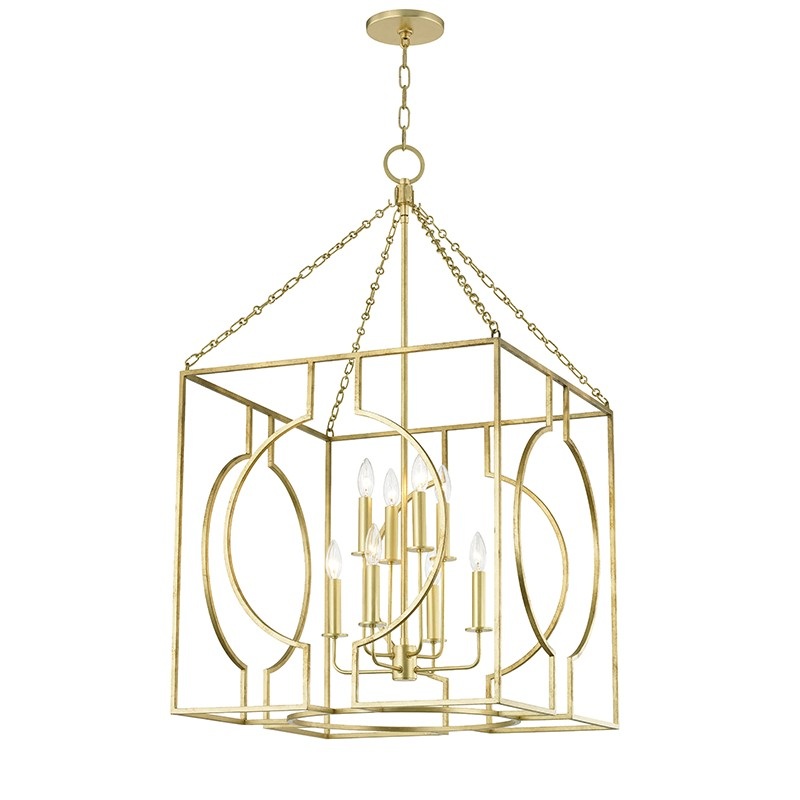 Hudson Valley 9224-GL Octavio Eight Light Pendant, Gold Leaf (Discontinued)