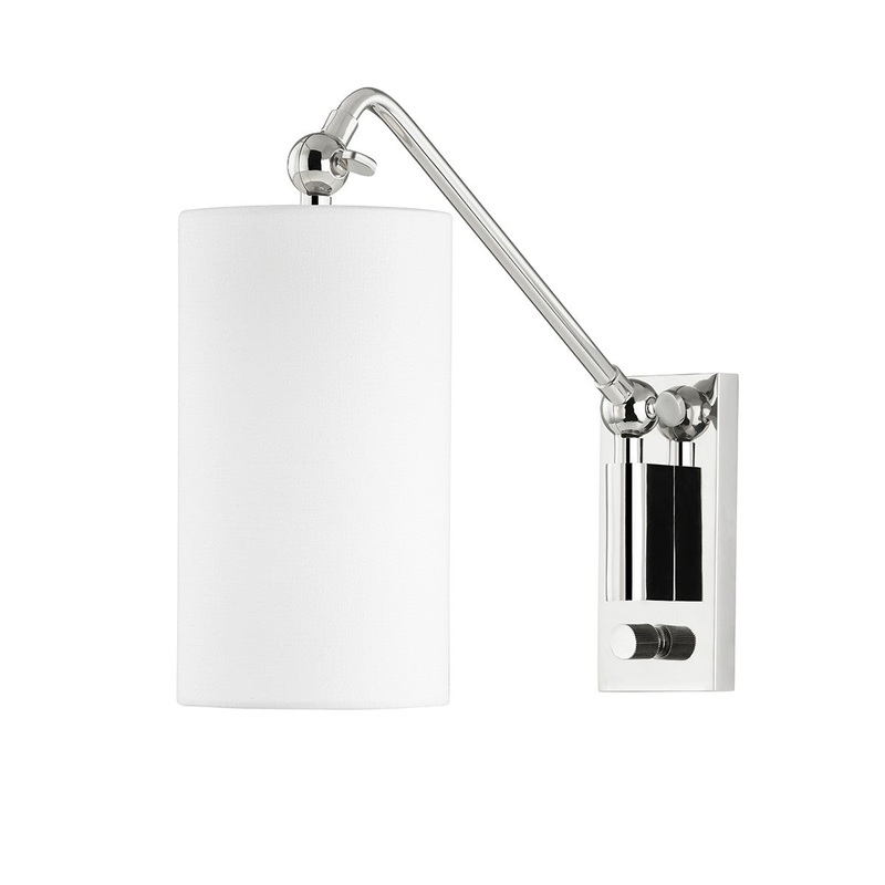 Hudson Valley 9301-PN Wayne One Light Wall Sconce, Polished Nickel