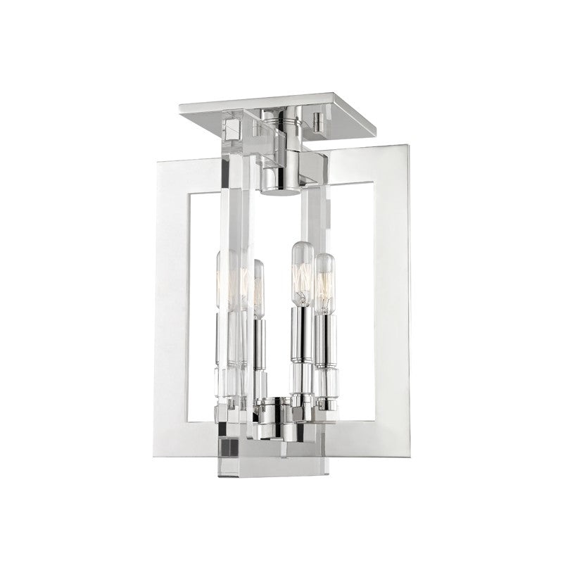 Hudson Valley 9311-PN Wellington Four Light Flush Mount, Polished Nickel (Discontinued)