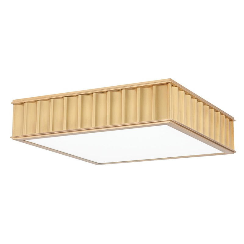 Hudson Valley 932-AGB Middlebury Three Light Flush Mount, Aged Brass