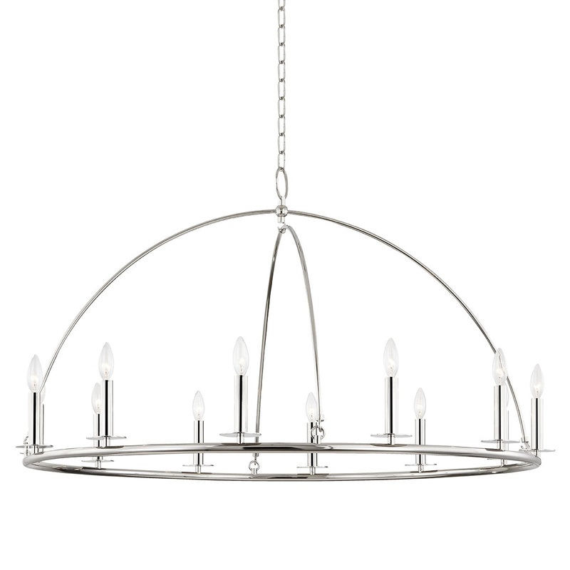 Hudson Valley 9547-PN Howell 12 Light Chandelier, Polished Nickel (Discontinued)
