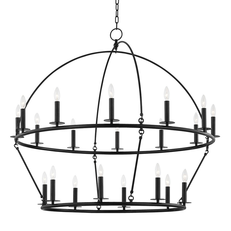 Hudson Valley 9549-AI Howell 20 Light Chandelier, Aged Iron