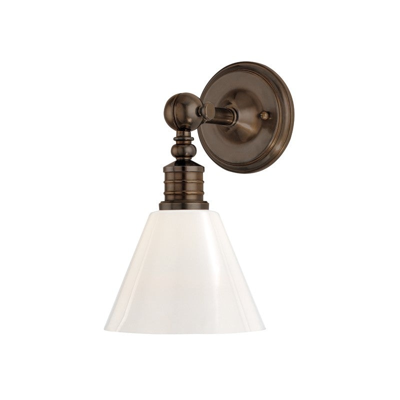 Hudson Valley 9601-DB Darien One Light Wall Sconce, Distressed Bronze