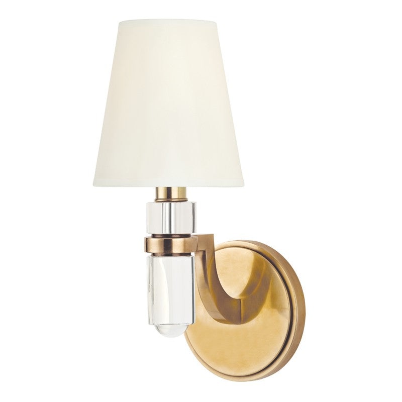 Hudson Valley 981-AGB-WS Dayton One Light Wall Sconce, Aged Brass