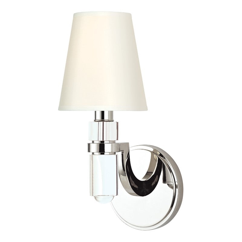 Hudson Valley 981-PN-WS Dayton One Light Wall Sconce, Polished Nickel