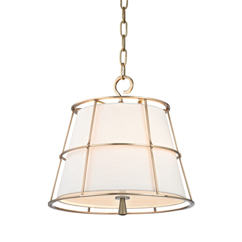 Hudson Valley 9816-AGB Savona Two Light Pendant, Aged Brass