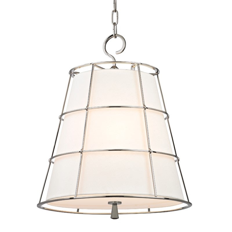 Hudson Valley 9818-PN Savona Three Light Pendant, Polished Nickel (Discontinued)