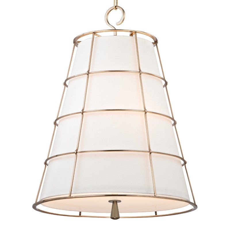 Hudson Valley 9820-AGB Savona Three Light Pendant, Aged Brass