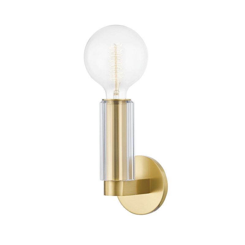 Hudson Valley 9841-AGB Gilbert One Light Wall Sconce, Aged Brass (Discontinued)