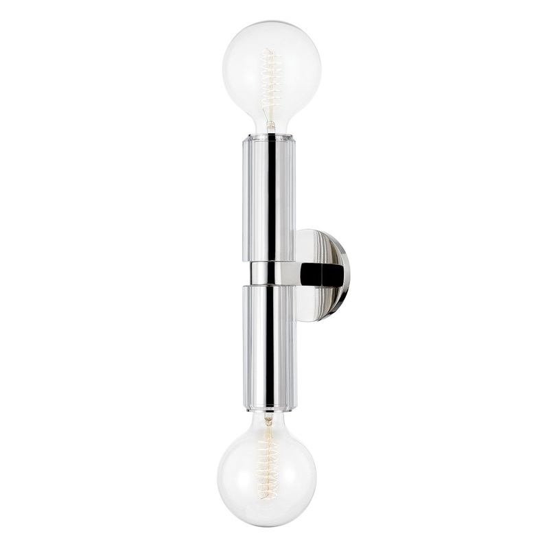 Hudson Valley 9842-PN Gilbert Two Light Wall Sconce, Polished Nickel (Discontinued)