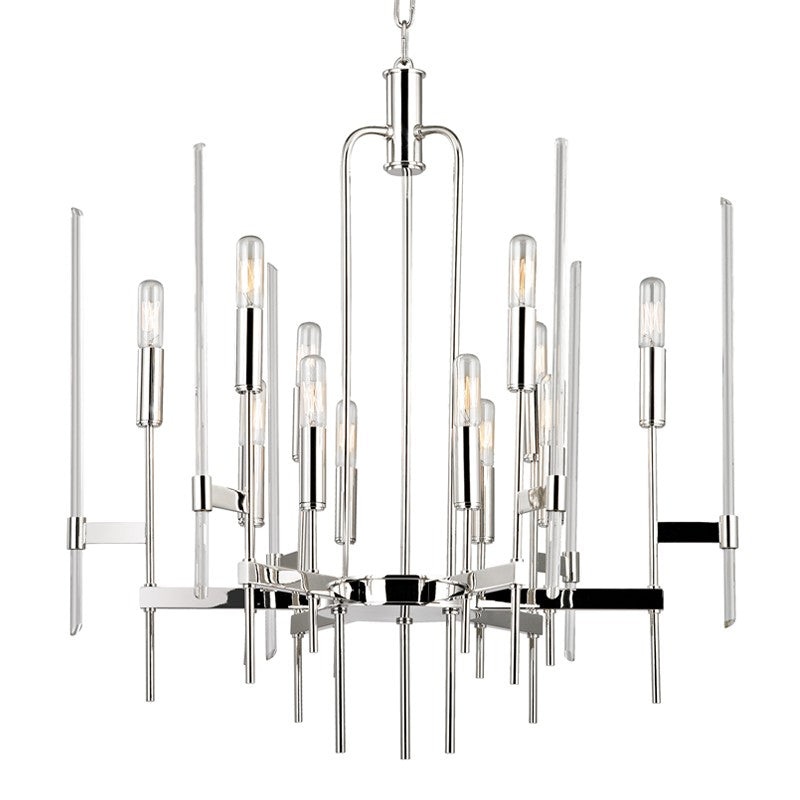 Hudson Valley 9912-PN Bari 12 Light Chandelier, Polished Nickel