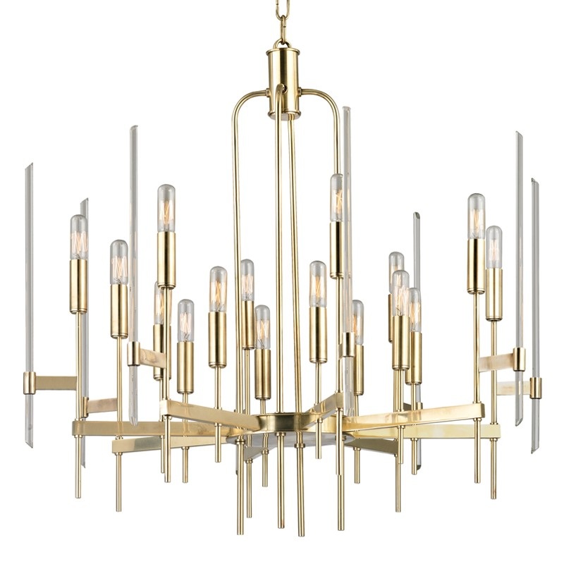 Hudson Valley 9916-AGB Bari 16 Light Chandelier, Aged Brass
