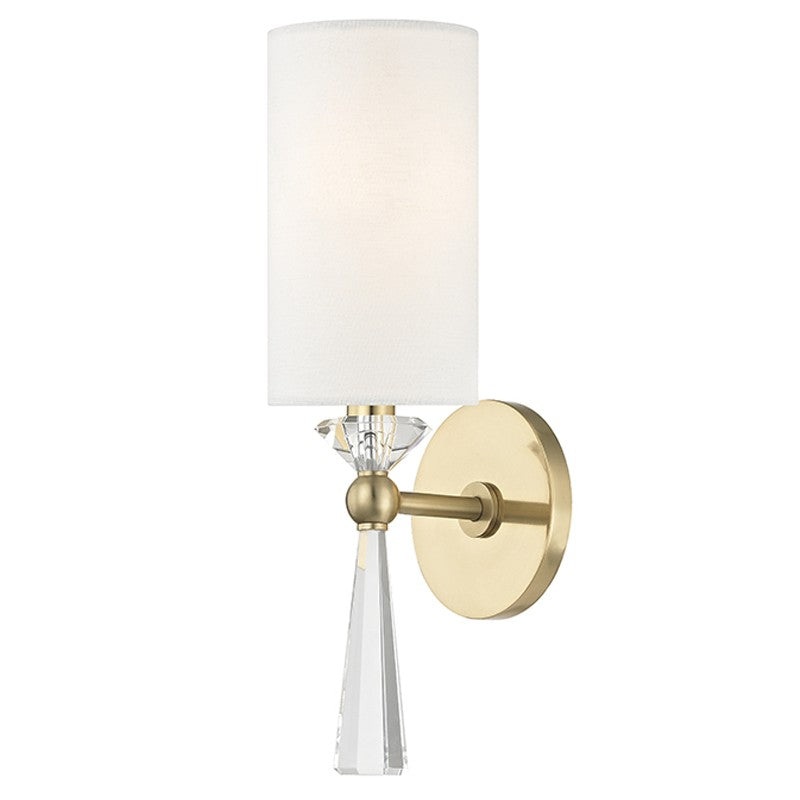 Hudson Valley 9951-AGB Birch One Light Wall Sconce, Aged Brass