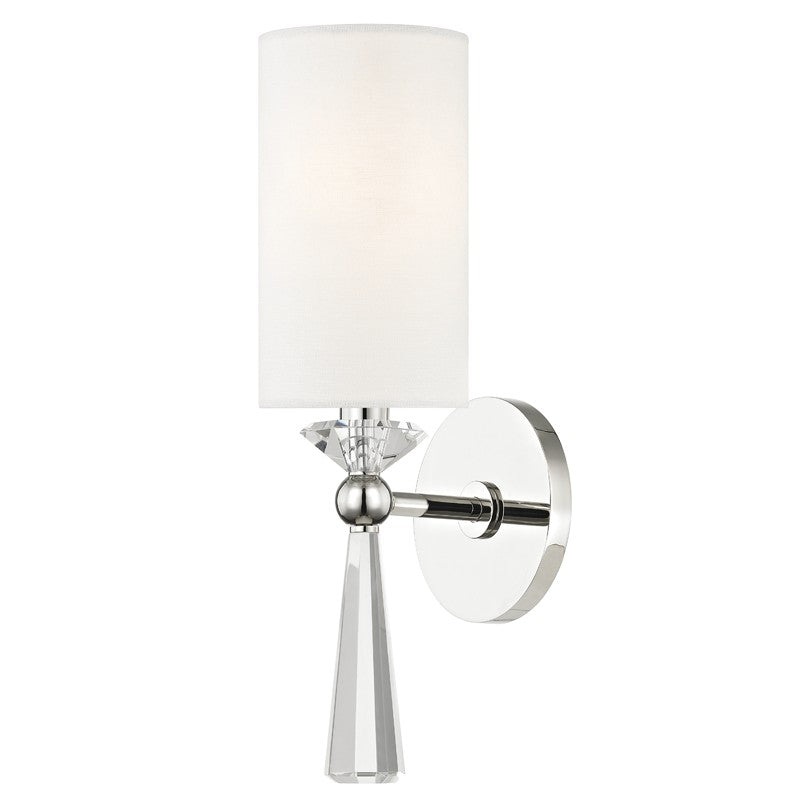 Hudson Valley 9951-PN Birch One Light Wall Sconce, Polished Nickel