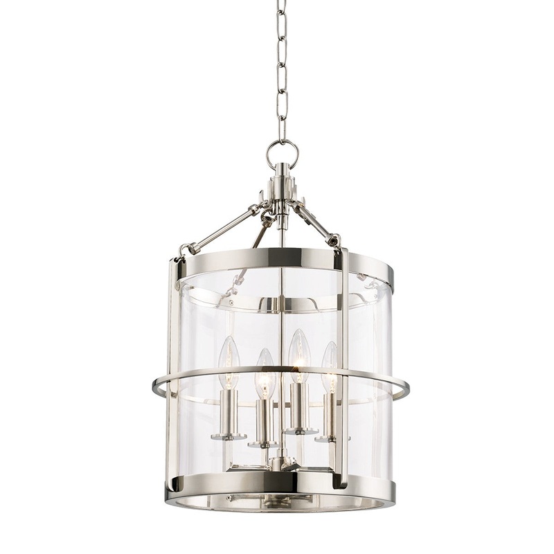 Hudson Valley BKO200-PN Ren Four Light Pendant, Polished Nickel