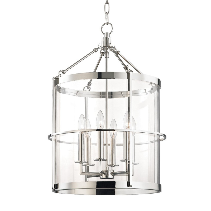 Hudson Valley BKO201-PN Ren Six Light Pendant, Polished Nickel