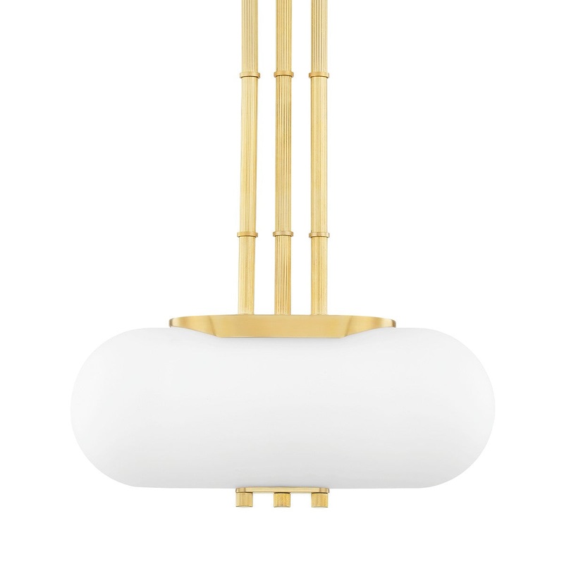 Hudson Valley KBS1356701C-AGB Palisade Two Light Island Pendant, Aged Brass (Discontinued)