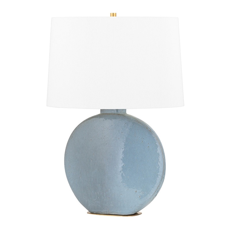 Hudson Valley L1840-AGB/GRY Kimball One Light Table Lamp, Aged Brass/Gray