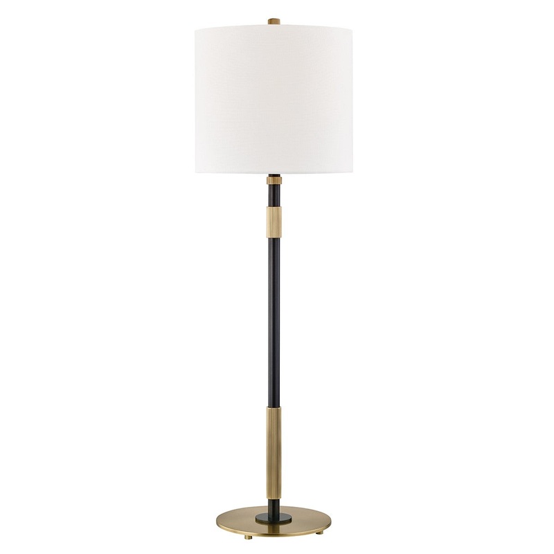 Hudson Valley L3720-AOB Bowery One Light Table Lamp, Aged Old Bronze