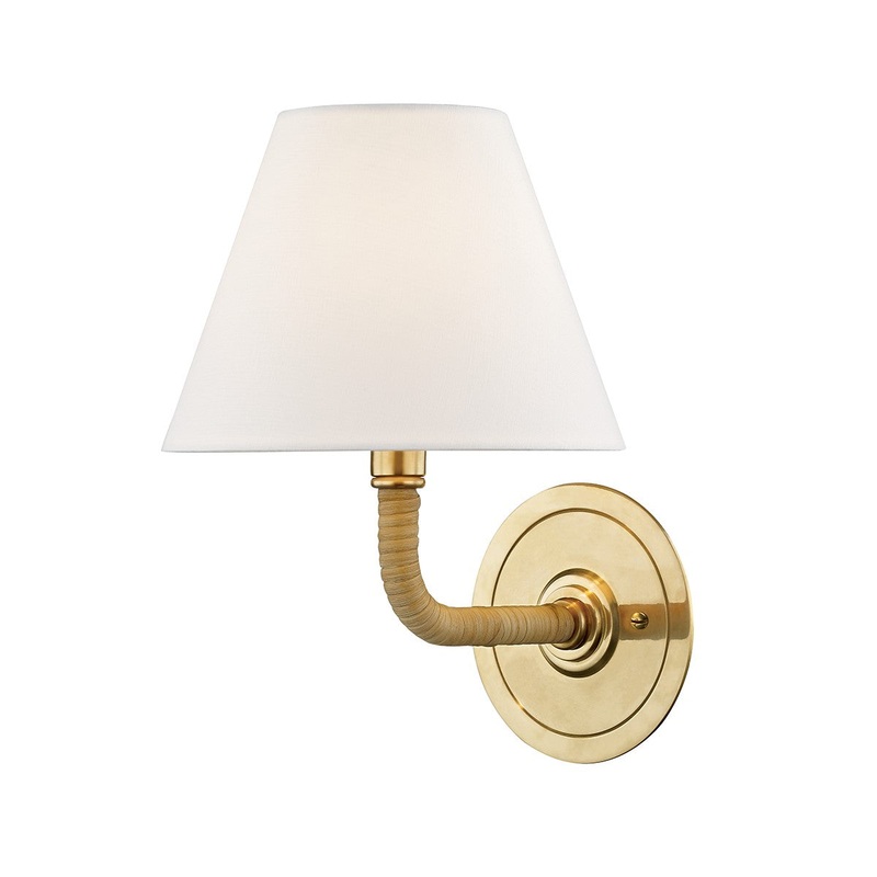 Hudson Valley MDS500-AGB Curves No.1 One Light Wall Sconce, Aged Brass