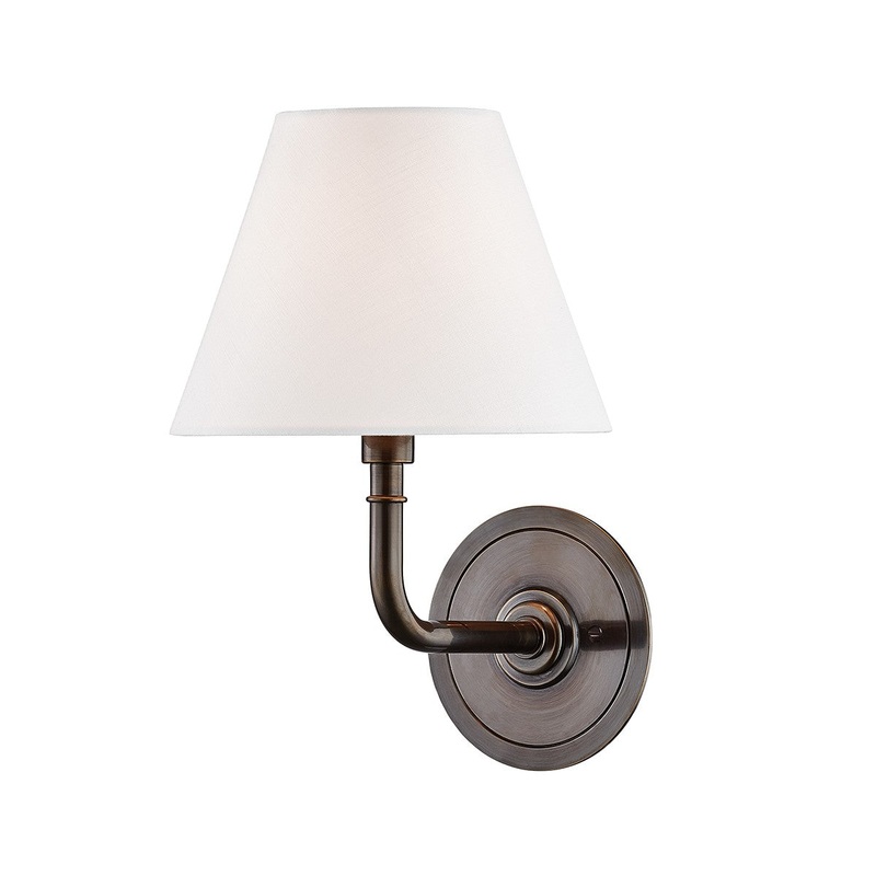 Hudson Valley MDS600-DB Signature No.1 One Light Wall Sconce, Distressed Bronze