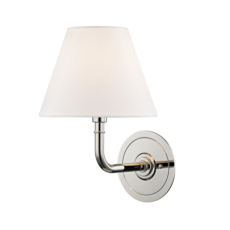 Hudson Valley MDS600-PN Signature No.1 One Light Wall Sconce, Polished Nickel