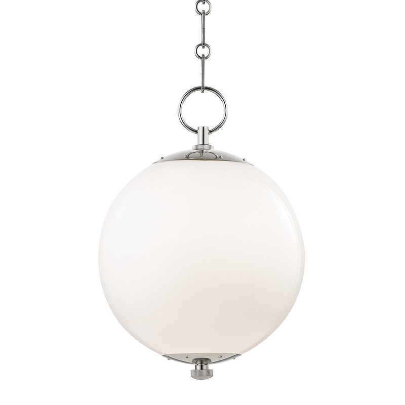 Hudson Valley MDS700-PN Sphere No.1 One Light Pendant, Polished Nickel