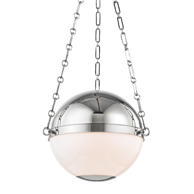 Hudson Valley MDS750-PN Sphere No.2 Two Light Pendant, Polished Nickel (Discontinued)