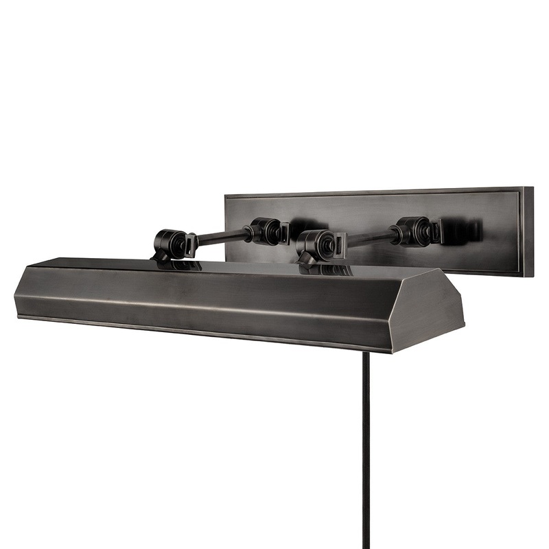 Hudson Valley 7023-DB Woodbury Three Light Picture Light With Plug, Distressed Bronze (Discontinued)