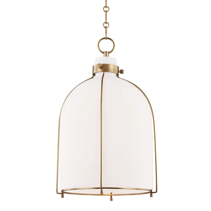 Hudson Valley 7314-AGB Eldridge One Light Pendant, Aged Brass