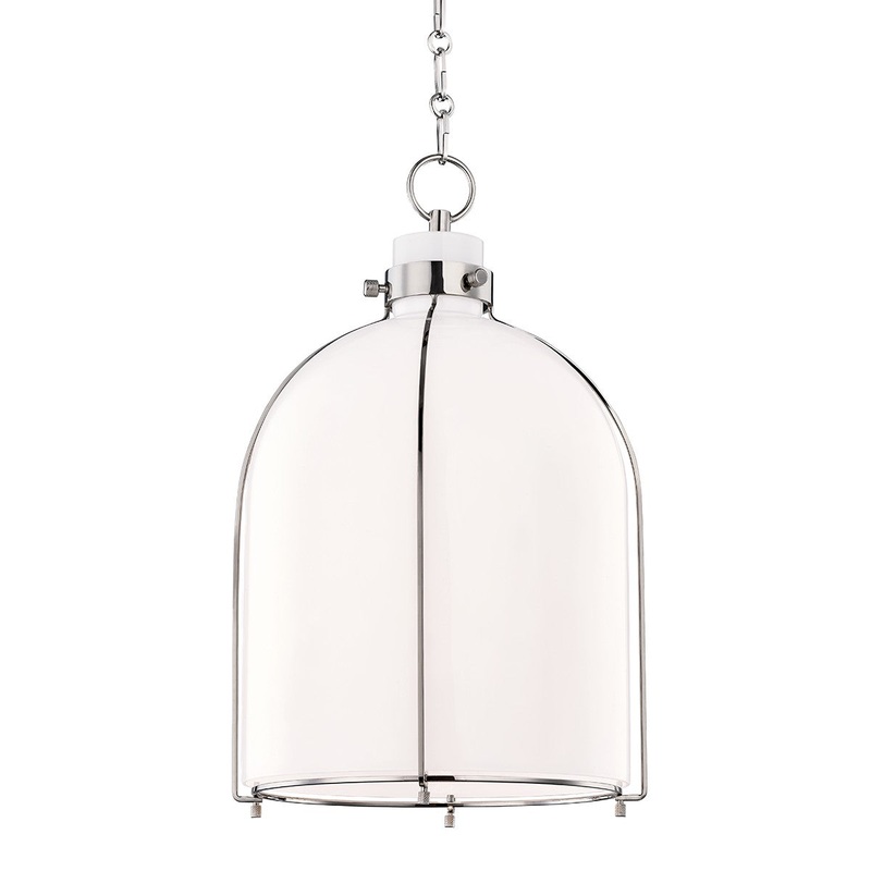 Hudson Valley 7314-PN Eldridge One Light Pendant, Polished Nickel