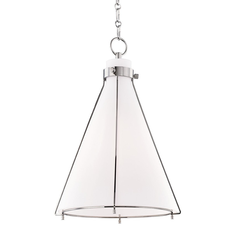 Hudson Valley 7316-PN Eldridge One Light Pendant, Polished Nickel
