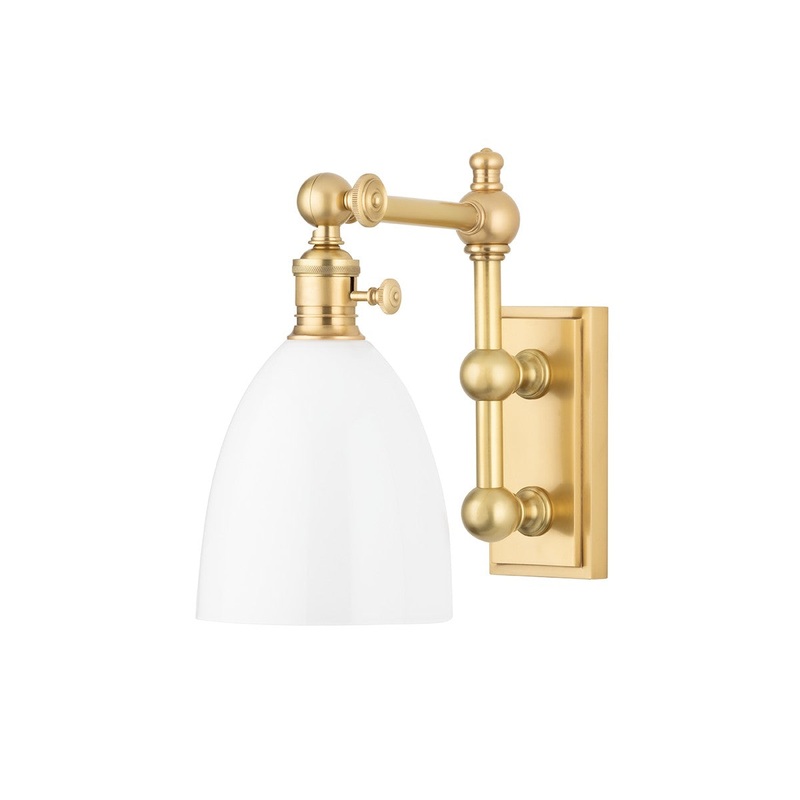 Hudson Valley 762-AGB Roslyn One Light Wall Sconce, Aged Brass (Discontinued)