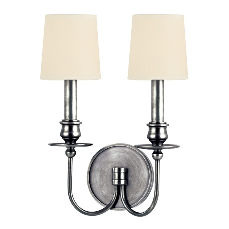 Hudson Valley 8212-PN Cohasset Two Light Wall Sconce, Polished Nickel (Discontinued)