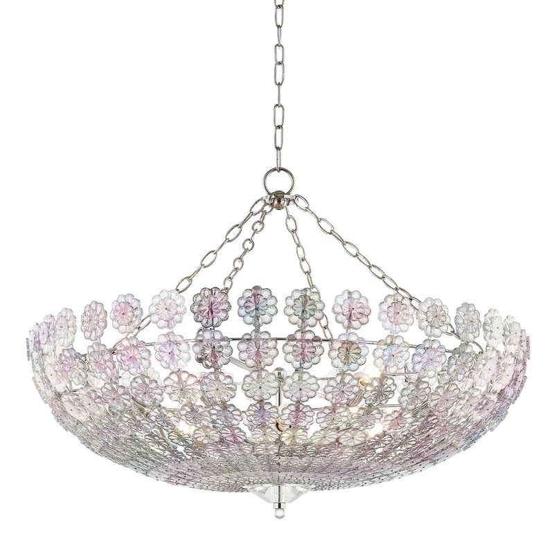 Hudson Valley 8234-PN Floral Park 12 Light Chandelier, Polished Nickel (Discontinued)