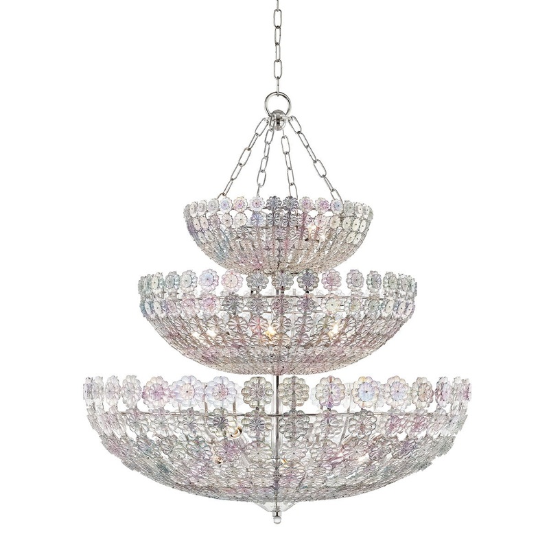 Hudson Valley 8239-PN Floral Park 24 Light Chandelier, Polished Nickel (Discontinued)