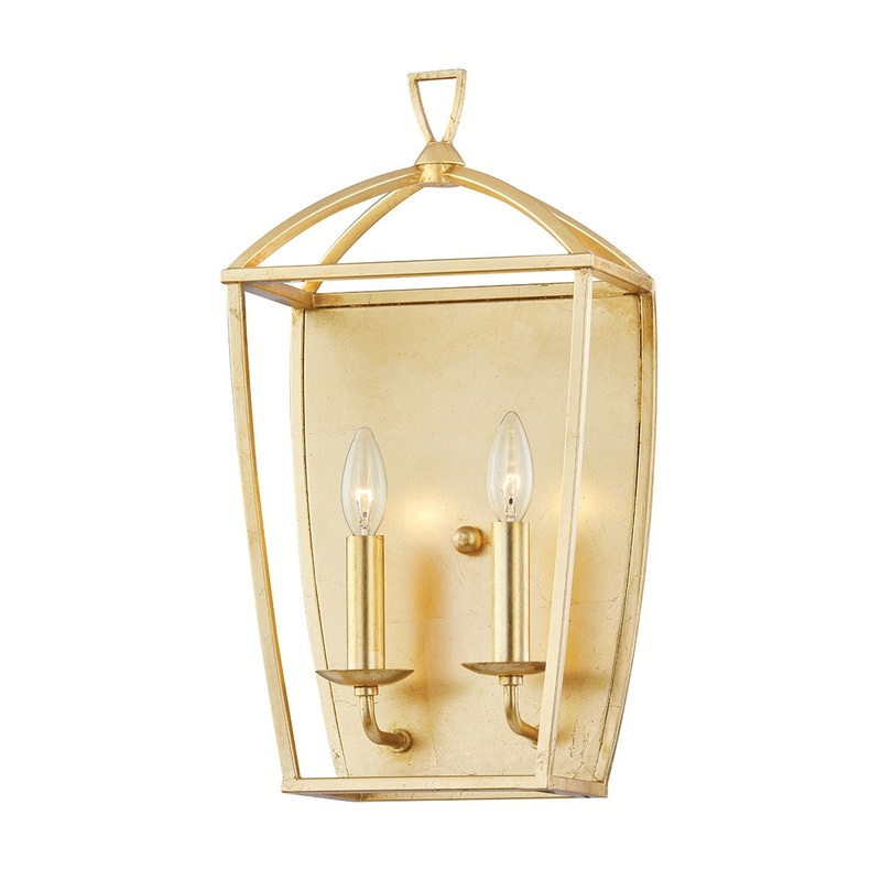 Hudson Valley 8302-GL Bryant Two Light Wall Sconce, Gold Leaf
