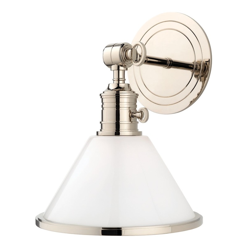 Hudson Valley 8331-PN Garden City One Light Wall Sconce, Polished Nickel