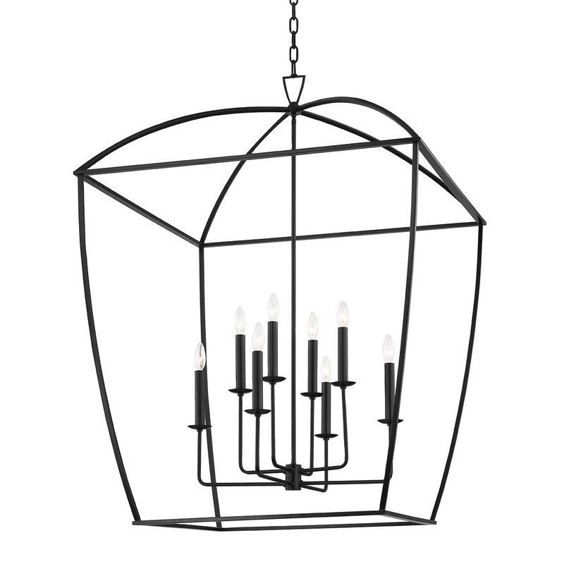 Hudson Valley 8334-AI Bryant Eight Light Pendant, Aged Iron