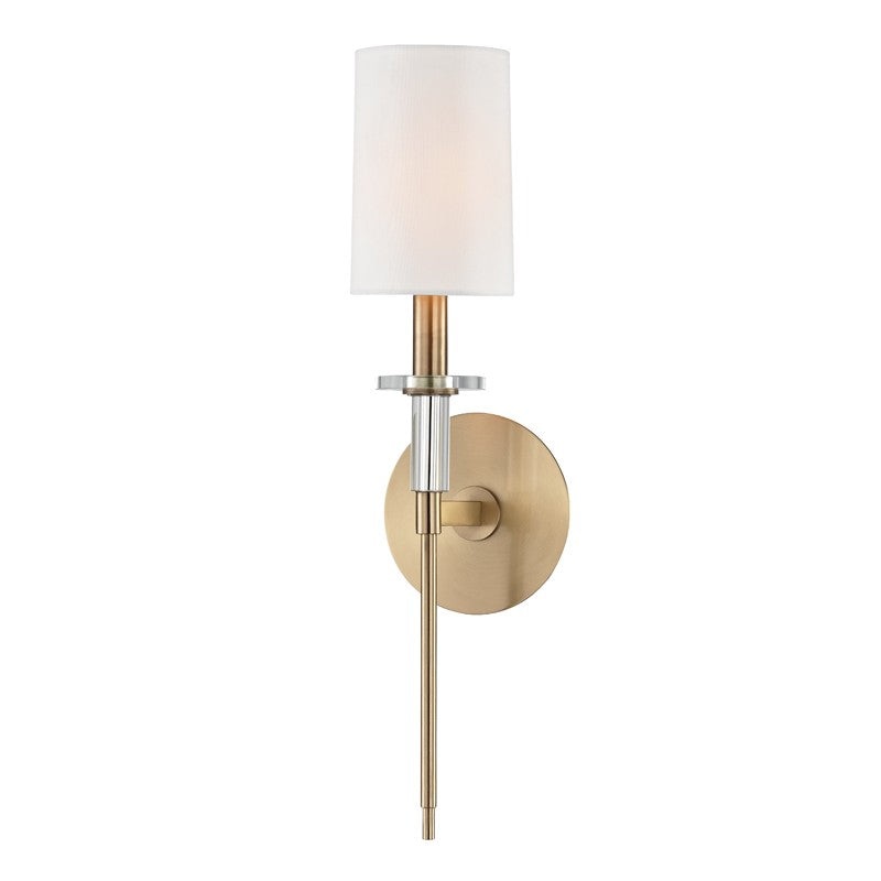 Hudson Valley 8511-AGB Amherst One Light Wall Sconce, Aged Brass