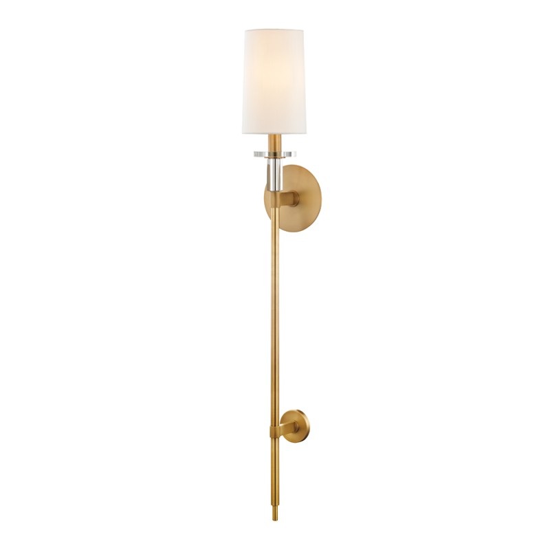 Hudson Valley 8536-AGB Amherst One Light Wall Sconce, Aged Brass
