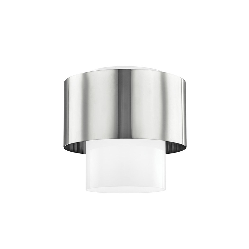 Hudson Valley 8609-PN Corinth One Light Flush Mount, Polished Nickel (Discontinued)