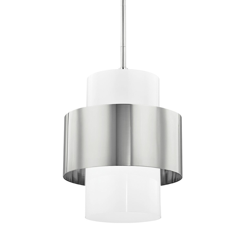 Hudson Valley 8615-PN Corinth One Light Pendant, Polished Nickel